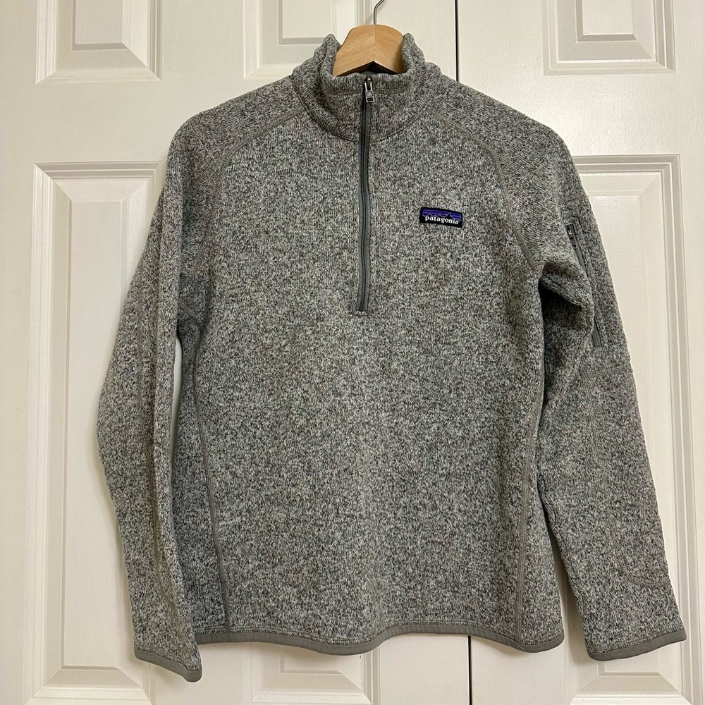 Patagonia women’s 1/4 zip better sweater Heathered Gray Fleece Pullover size M